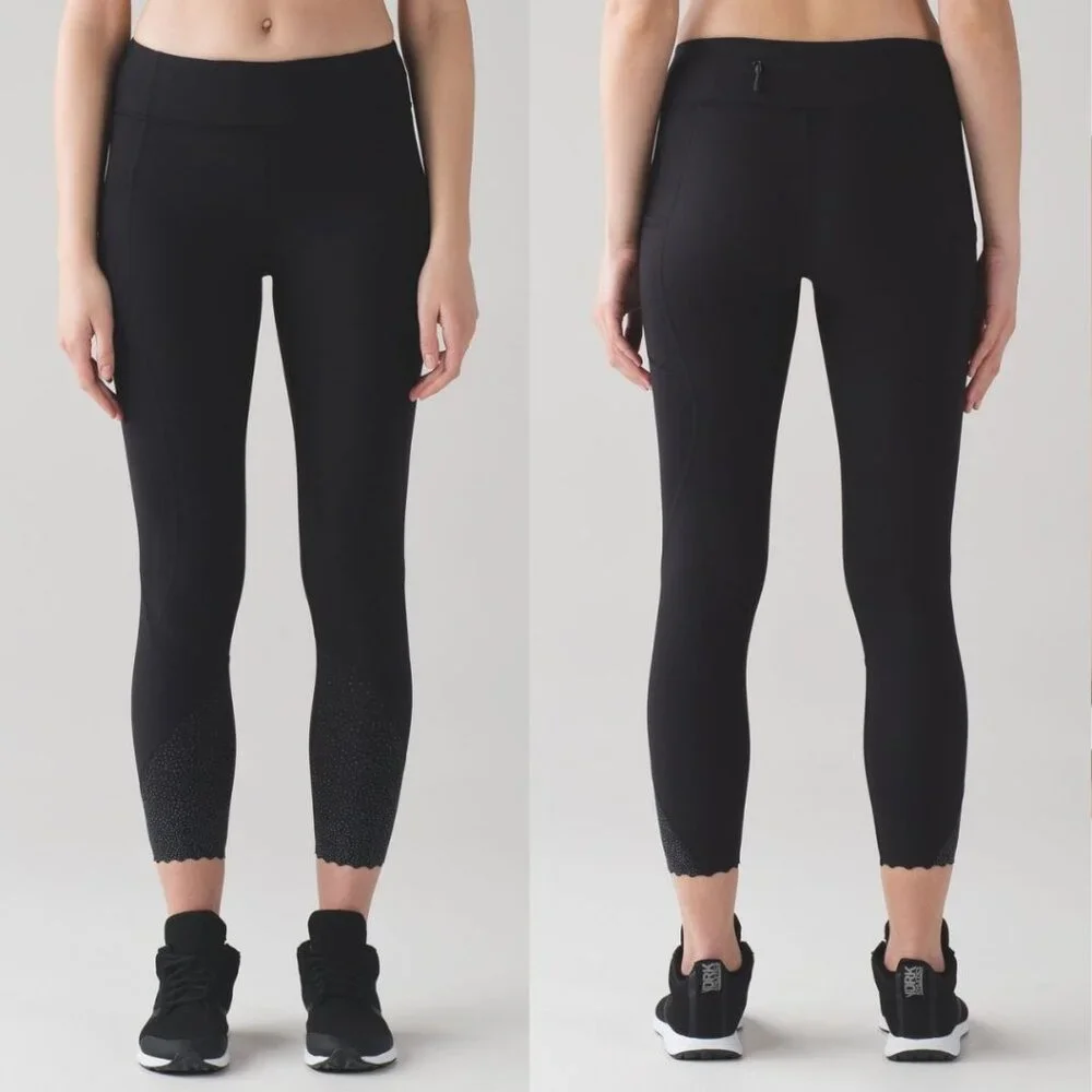 Lululemon - Tight Stuff Tight II *25" Scalloped W5ALBS | Size 4 | Black - Picture 2 of 14
